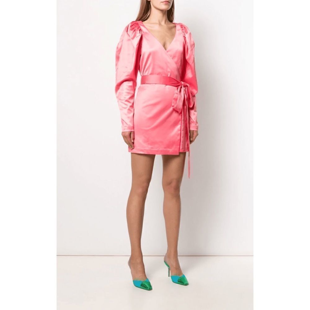 Rotate Number 31 satin Mini wrap Dress - Picture 8 of 12